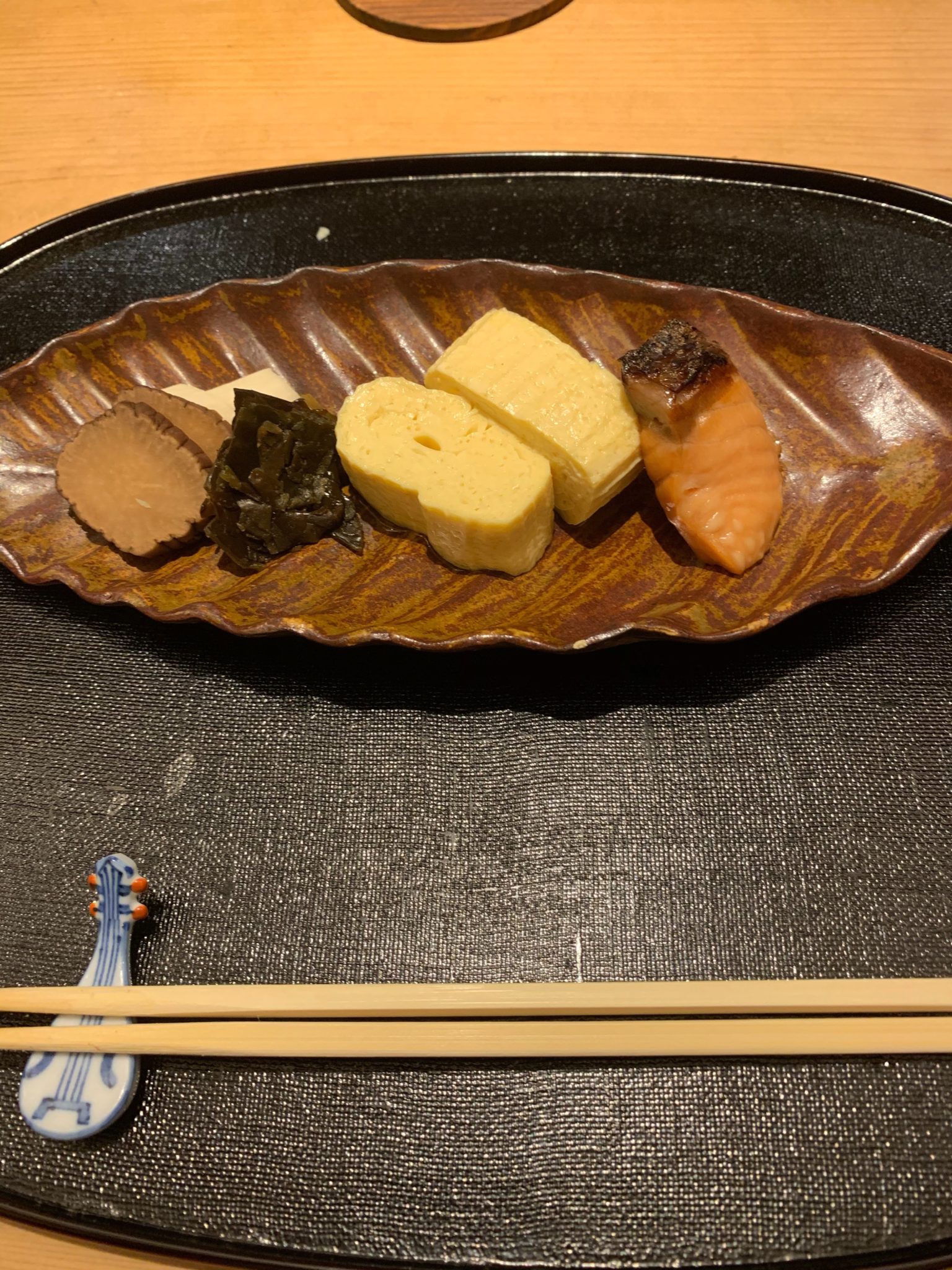 だし巻きマス祐庵焼き燻りガッコ自家製山芋の漬物